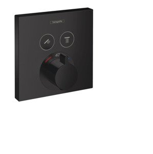 Hansgrohe Shower Select - Termostatická baterie pod omítku pro 2 spotřebiče, matná černá 15763670