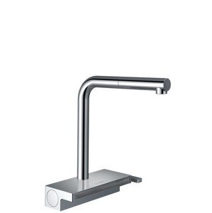 Hansgrohe M81 - Dřezová baterie Aquno Select s výsuvnou koncovkou a plochým sprchovým proudem, chrom 73836000