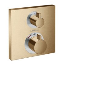 Hansgrohe Ecostat Square - Termostatická baterie pod omítku pro 2 spotřebiče, kartáčovaný bronz 15714140