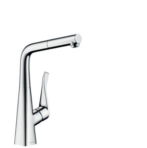 Hansgrohe M71 - Dřezová baterie Metris s výsuvnou koncovkou, EcoSmart, chrom 14781000