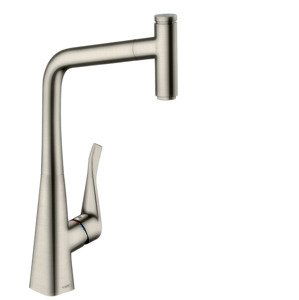 Hansgrohe M71 - Dřezová baterie M7115-H320 s výsuvnou sprškou, sBOX, vzhled nerezu 73803800