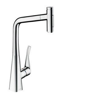 Hansgrohe M71 - Dřezová baterie Metris Select s výsuvnou sprškou, chrom 73820000