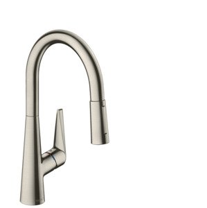 Hansgrohe Talis M51 - Dřezová baterie M5116-H200 s výsuvnou sprškou, sBOX, vzhled nerezu 73851800