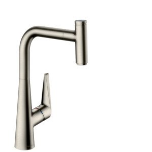 Hansgrohe Talis Select M51 - Dřezová baterie M5115-H300 s výsuvnou sprškou, sBOX, vzhled nerezu 73853800