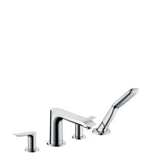 Hansgrohe Metris New - Čtyřotvorová vanová baterie na okraj vany, chrom 31442000