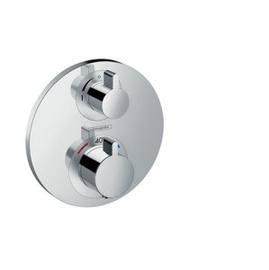 Hansgrohe Ecostat S - Termostatická baterie pod omítku pro 2 spotřebiče, chrom 15758000