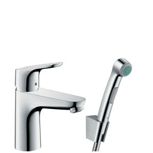 Hansgrohe Focus E2 - Umyvadlová baterie 100, s ruční sprchou Bidette, chrom 31927000