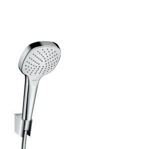 Hansgrohe Croma Select E - Set sprchové hlavice, 3 proudy, držáku a hadice 1,25 m, bílá/chrom 26425400