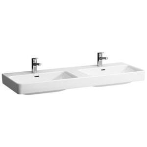 Laufen Pro S - Dvojumyvadlo, 1300x460 mm, 2 otvory pro baterie, s LCC, bílá H8149684001041