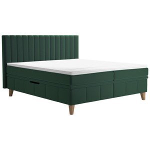 Manželská postel s matracemi Vivien, 180x200, Tmavě Zelená