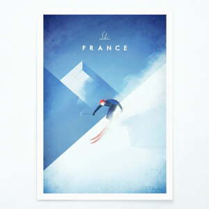 Plakát Travelposter Ski France, A2