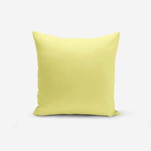 Žlutý povlak na polštář s příměsí bavlny Minimalist Cushion Covers , 45 x 45 cm