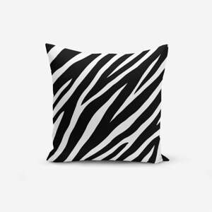 Černo-bílý povlak na polštář s příměsí bavlny Minimalist Cushion Covers Zebra, 45 x 45 cm