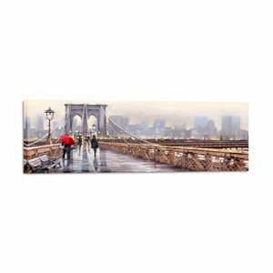 Obraz Styler Canvas Watercolor New York Bridge, 45 x 140 cm