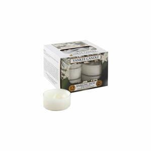 Sada 12 vonných svíček Yankee Candle Jiskřivý Sníh, doba hoření 4 hodiny