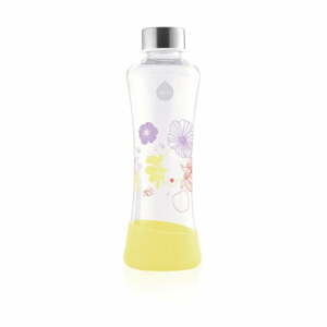 Žlutá láhev z borosilikátového skla Equa Flowerhead Daisy, 550 ml