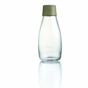 Tmavě zelená skleněná lahev ReTap, 300 ml