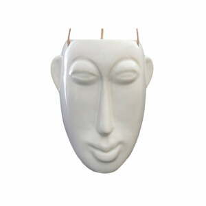 Bílý závěsný květináč PT LIVING Mask, výška 22,3 cm