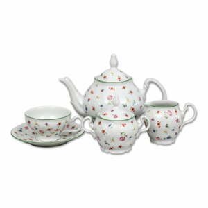 Porcelánová sada na čaj s motivem květin Thun Bernadotte