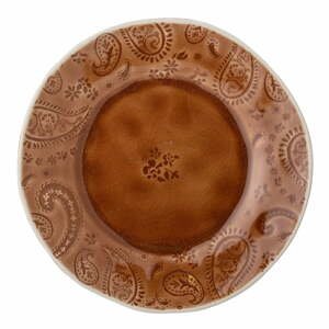 Červenohnědý dezertní talíř z kameniny Bloomingville Rani, ø 20 cm