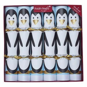 Vánoční crackery v sadě 6 ks Racing Penguin - Robin Reed