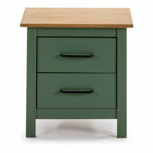 Zelený dřevěný noční stolek Marckeric Miranda
