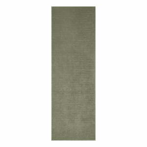 Tmavě zelený běhoun Mint Rugs Supersoft, 80 x 250 cm