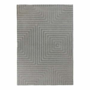 Šedý vlněný koberec Flair Rugs Estela, 160 x 230 cm