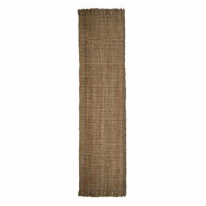 Hnědý jutový běhoun Flair Rugs Jute, 60 x 230 cm