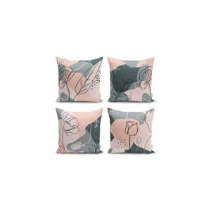 Sada 4 dekorativních povlaků na polštáře Minimalist Cushion Covers Draw Art, 45 x 45 cm