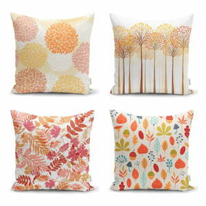 Sada 4 povlaků na polštáře Minimalist Cushion Covers Autumn Design, 45 x 45 cm