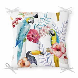 Podsedák s příměsí bavlny Minimalist Cushion Covers Jungle Birds, 40 x 40 cm