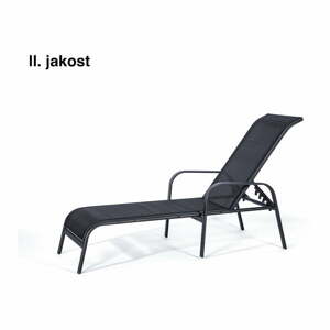 (II. jakost) Černé polohovací lehátko Bonami Essentials Relax