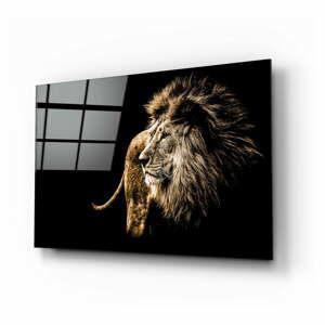 Skleněný obraz Insigne Majestic Lion, 110 x 70 cm