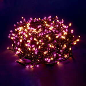 Růžovo-béžový světelný LED řetěz Unimasa, 180 světýlek