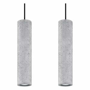 Betonové závěsné svítidlo Nice Lamps Fadre, délka 34 cm