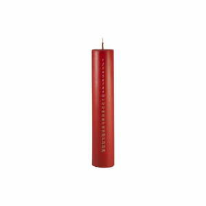Červená adventní svíčka s čísly Unipar, doba hoření 70 h