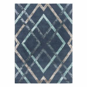 Modrý viskózový koberec Flair Rugs Trellis, 160 x 230 cm