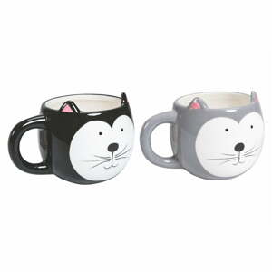 Sada 2 hrnečků z dolomitu Villa d'Este Cat Mug, 400 ml