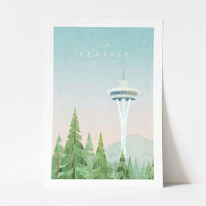 Plakát Travelposter Seattle, A2