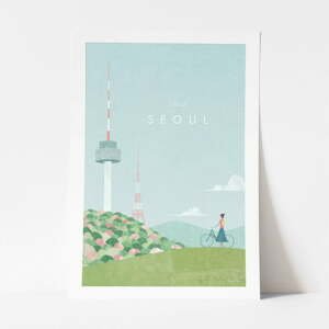 Plakát Travelposter Seoul, A2