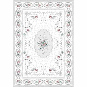 Bílo-šedý koberec Vitaus Flora, 160 x 230 cm