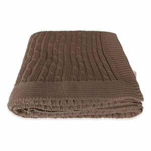 Hnědá bavlněná deka Homemania Decor Softy, 130 x 170 cm