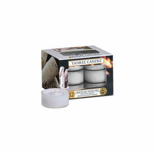 Sada 12 vonných svíček Yankee Candle Crackling Wood Fire, doba hoření 4 h