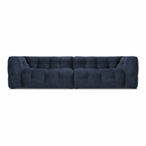 Modrá sametová pohovka Windsor & Co Sofas Vesta, 280 cm