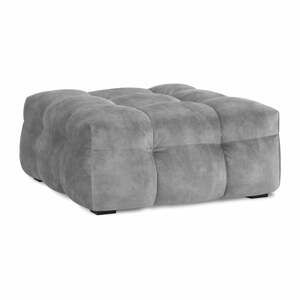 Šedý sametový puf Windsor & Co Sofas Vesta