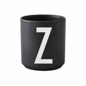 Černý porcelánový hrnek Design Letters Alphabet Z, 250 ml