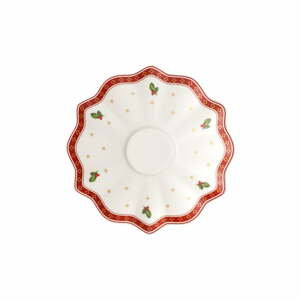 Bílý porcelánový podšálek s vánočním motivem Villeroy & Boch, ø 17,5 cm