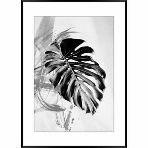 Černobílý plakát v rámu Styler Artbox Monstera, 70 x 50 cm