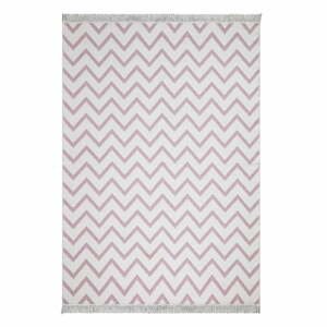 Bílo-růžový bavlněný koberec Oyo home Duo, 160 x 230 cm